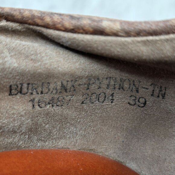 L'artiste Spring Step Clogs Brown Leather Snake Print Slip On Platform Work Shoe - Picture 8 of 12